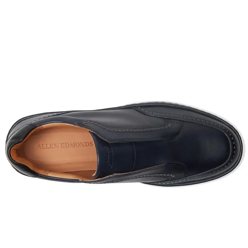 ALLEN EDMONDS MEN'S BECKETT SLIP-ON SHOES NAVY LEATHER 11 MEDIUM